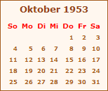 Ereignisse Oktober 1953