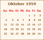 Ereignisse Oktober 1959