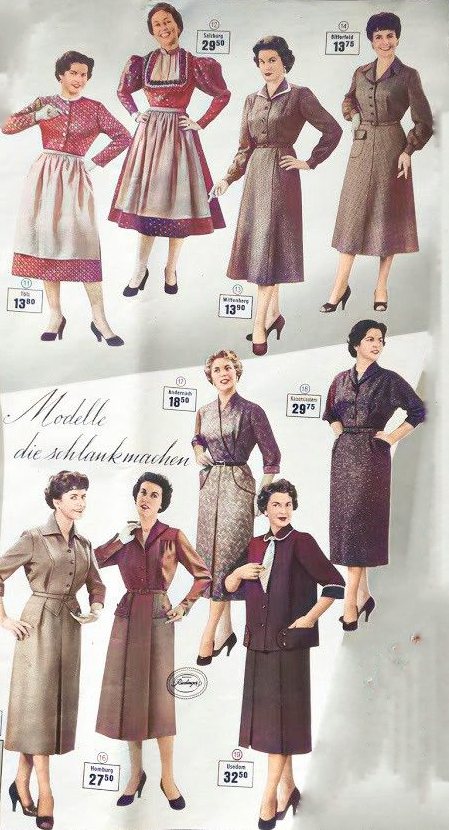 50er Jahre Damenkleider