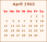 Ereignisse April 1965