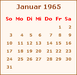 Ereignisse Januar 1965
