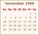 Ereignisse November 1968