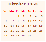 Kalender Oktober 1963
