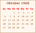 Ereignisse Oktober 1968