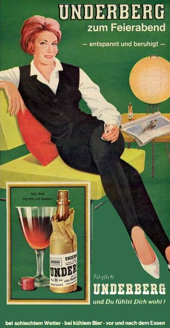 UNDERBERG Reklame 1960er Jahre