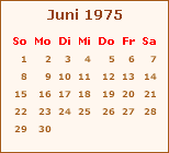 Ereignisse Juni 1975