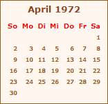 Ereignisse April 1972