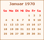 Ereignisse Januar 1970