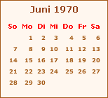 Ereignisse Juni 1970