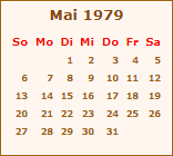 Kalender Mai 1979