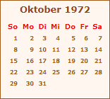 Ereignisse Oktober 1972