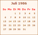 Der Juli 1986