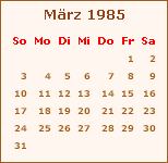 Der März 1985
