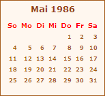 Der Mai 1986