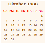 Rückblick Oktober 1988