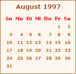 Kalender August 1997