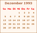 Kalender Dezember 1993