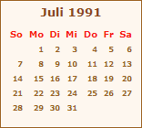 Der Juli 1991