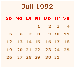 Der Juli 1992