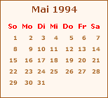 Kalender Mai 1994