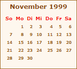 Kalender November 1999