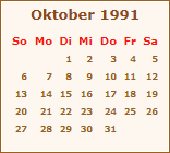 Der Oktober 1991