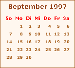 Kalender September 1997