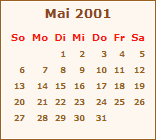 Ereignisse Mai 2001