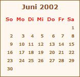 Kalender Juni 2002