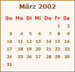 Ereignisse Mrz 2002