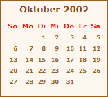 Ereignisse Oktober 2002