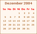 Kalender Dezember 2004