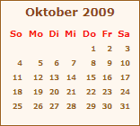 Ereignisse Oktober 2009