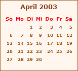 Ereignisse April 2003