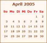 Ereignisse April 2005