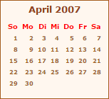 Ereignisse April 2007