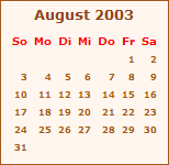Ereignisse August 2003
