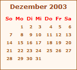 Ereignisse Dezember 2003