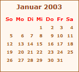 Ereignisse Januar 2003