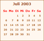 Ereignisse Juli 2003