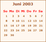 Ereignisse Juni 2003