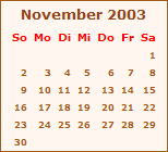 Ereignisse November 2003