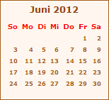 Ereignisse Juni 2012