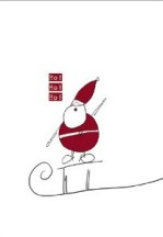 Weihnachtskarte mit Weihnachtsmann