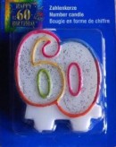 Zahlenkerze 60. Geburtstag