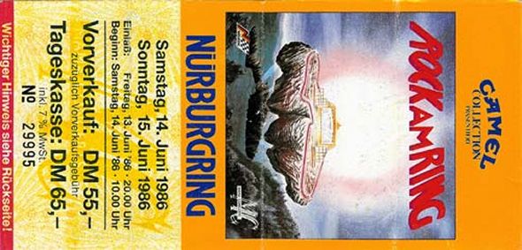 Rock am Ring 1986 Ticket