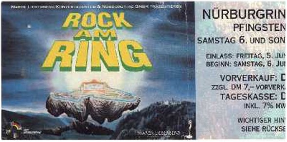 Rock am Ring 1992 Ticket