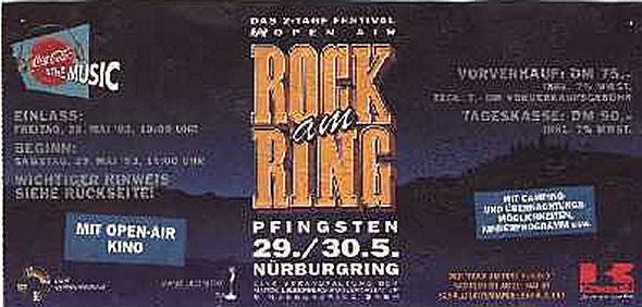 Rock am Ring 1993 Ticket