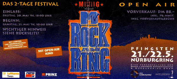 Rock am Ring 1994 Ticket