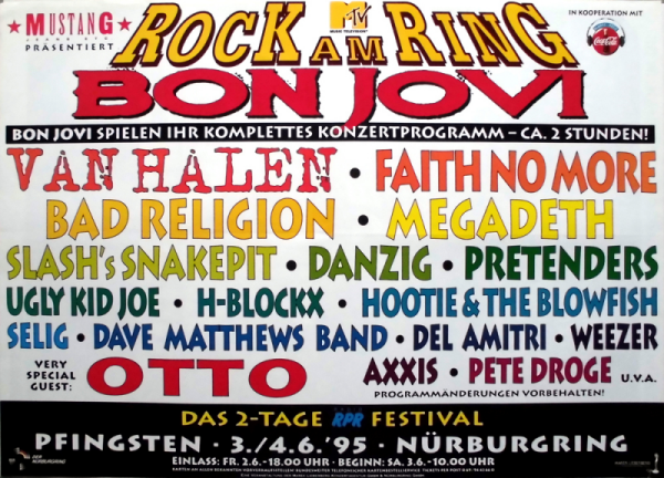 Rock am Ring 1995 Setlist
